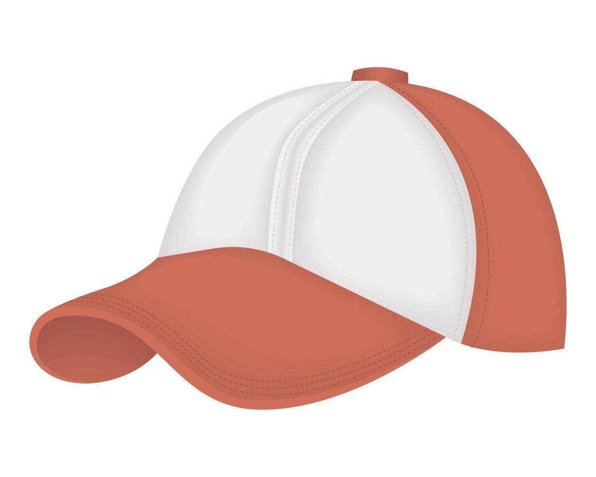 red sport cap mockup vector