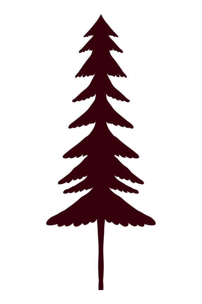 coniferus pine silhouette vector
