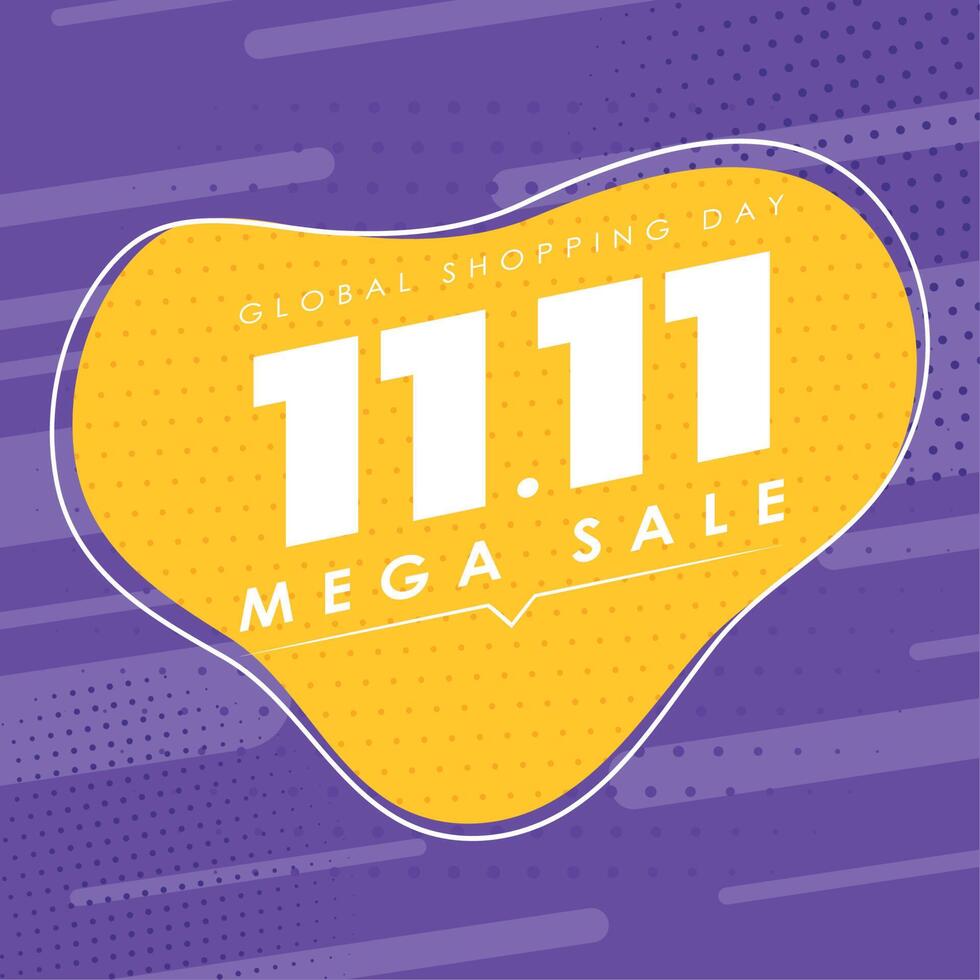 11 11 mega sale postcard vector