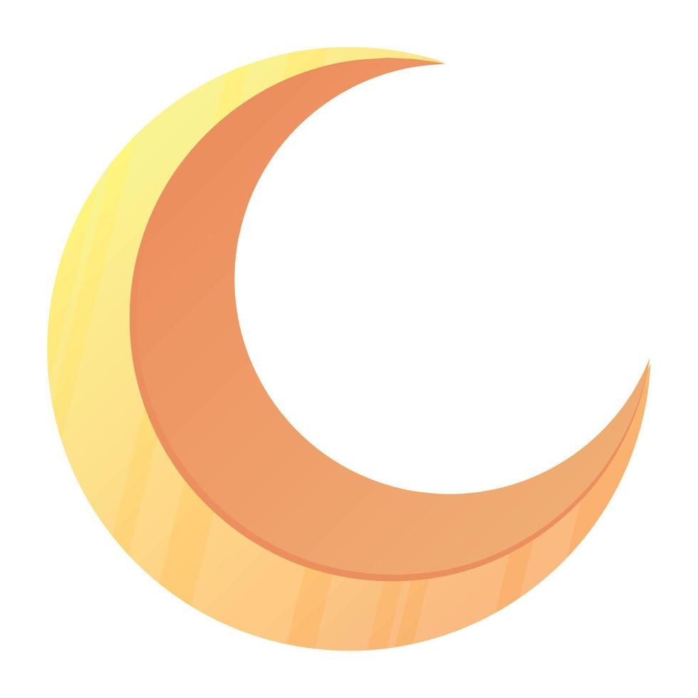 golden crescent moon vector