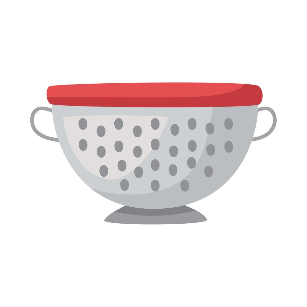 fry strainer kitchen utensil vector