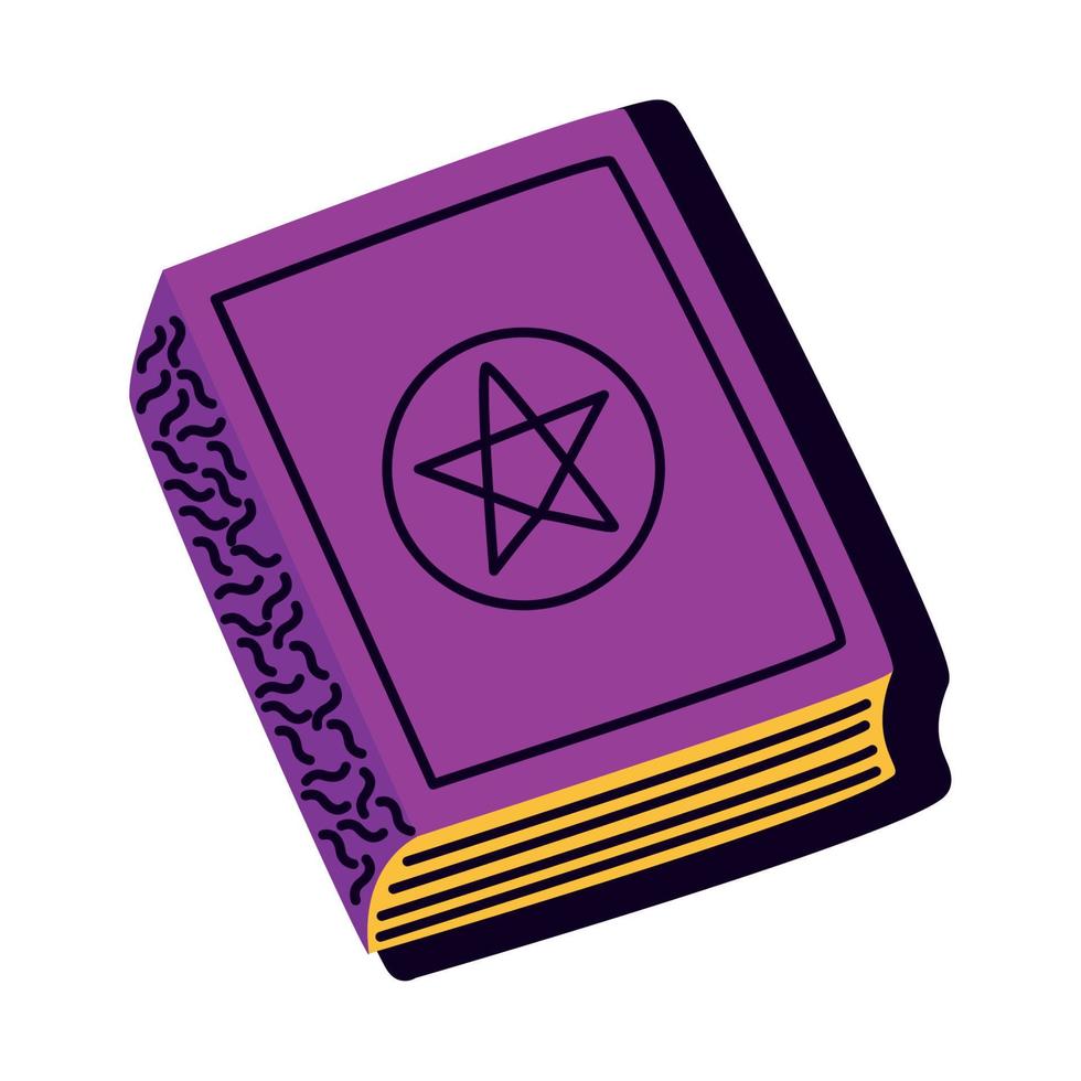 halloween magic book vector