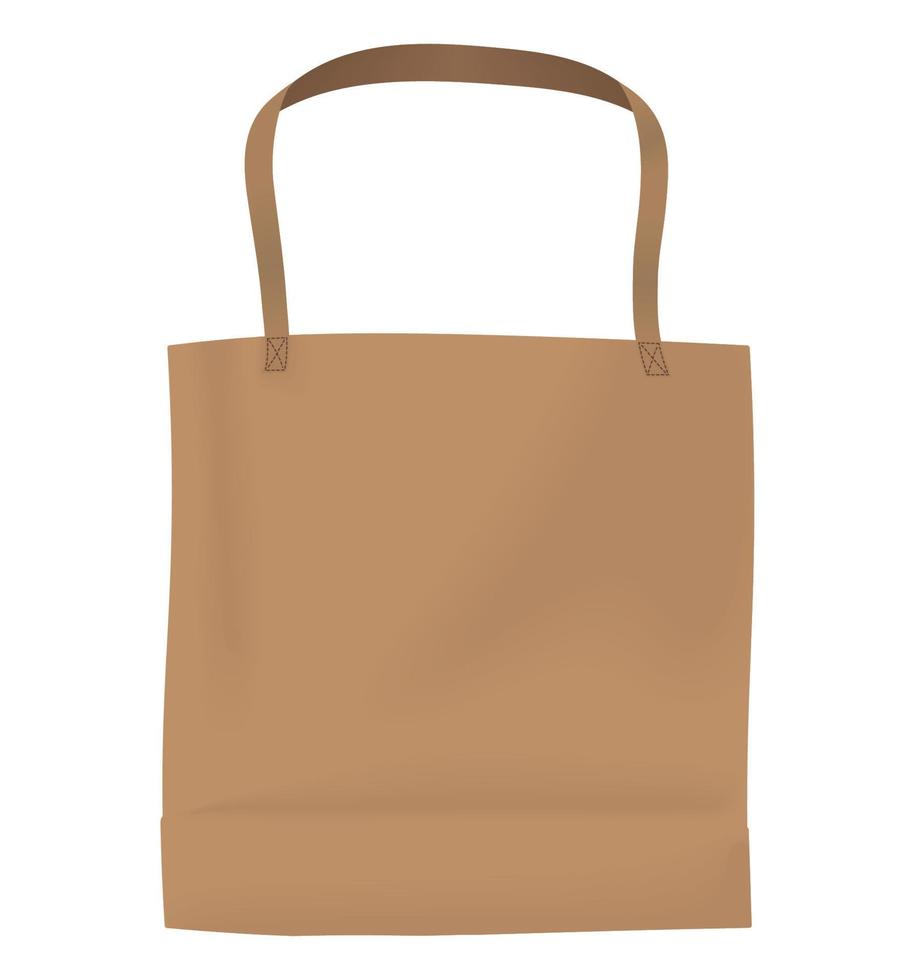 mockup classic shopping bag vector