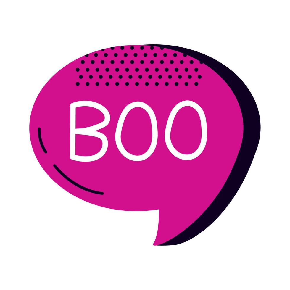 boo word in speech bubble vector