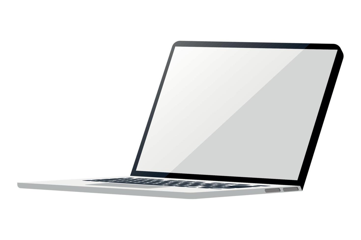 mockup laptop device technology vector