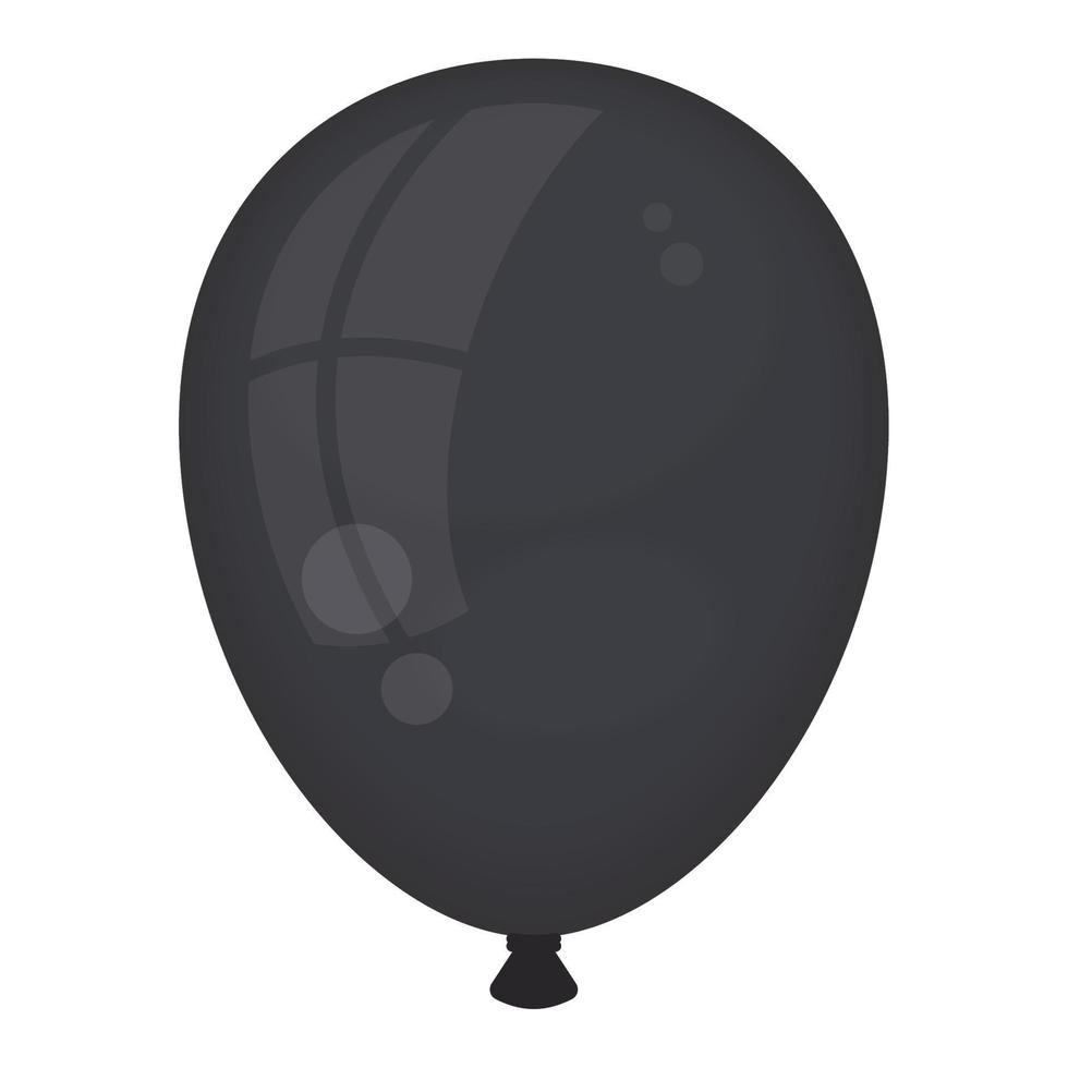 globo negro helio flotando vector