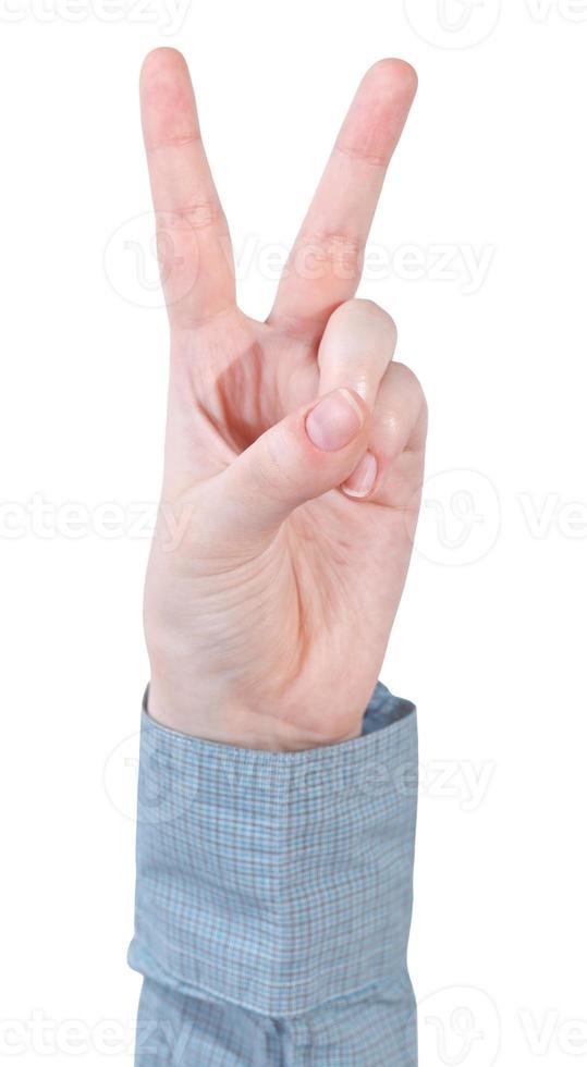 victory sign - hand gesture photo