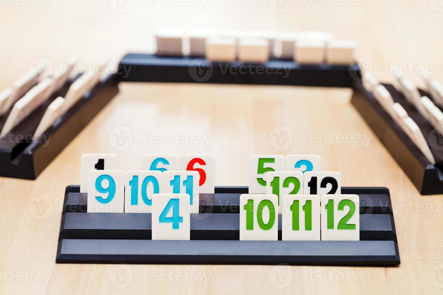 beginning of Rummikub card board game photo