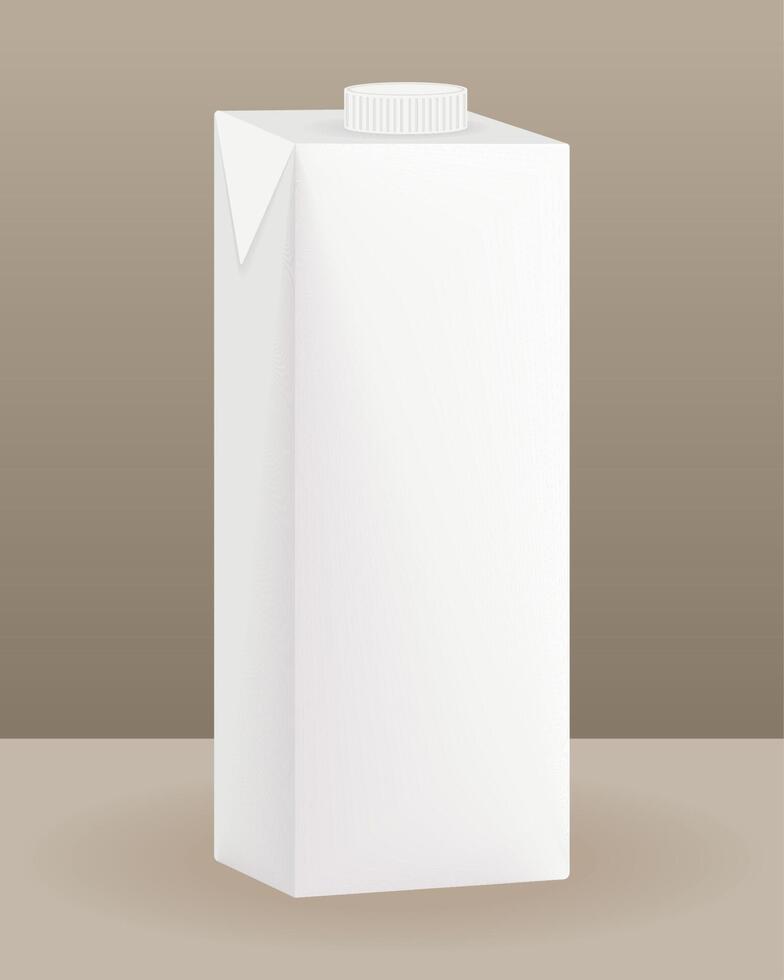white tetra pack box mockup vector
