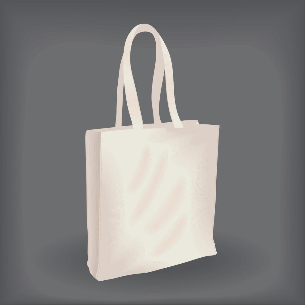 cloth bag mockup vector