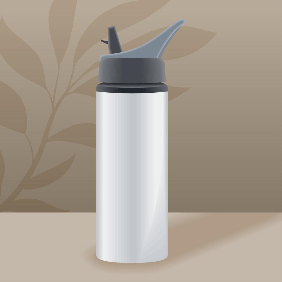 white cycling bottle vector