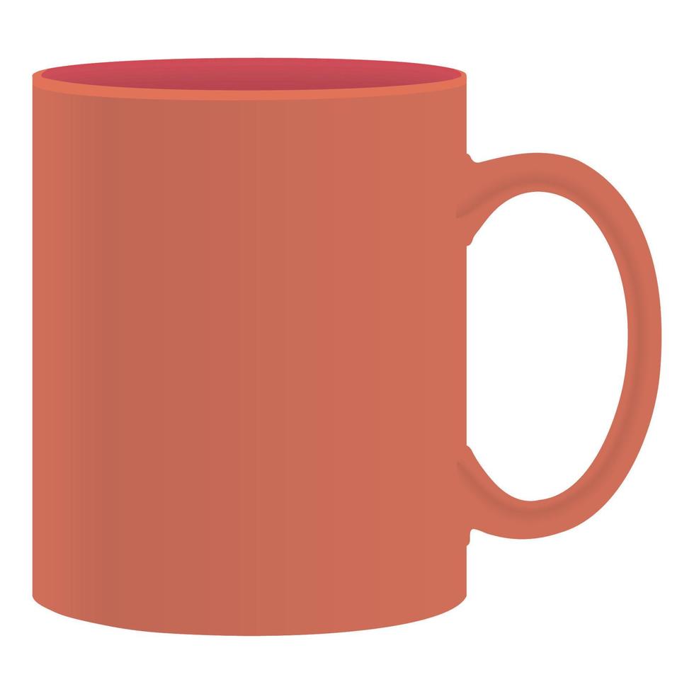 red mug mockup vector