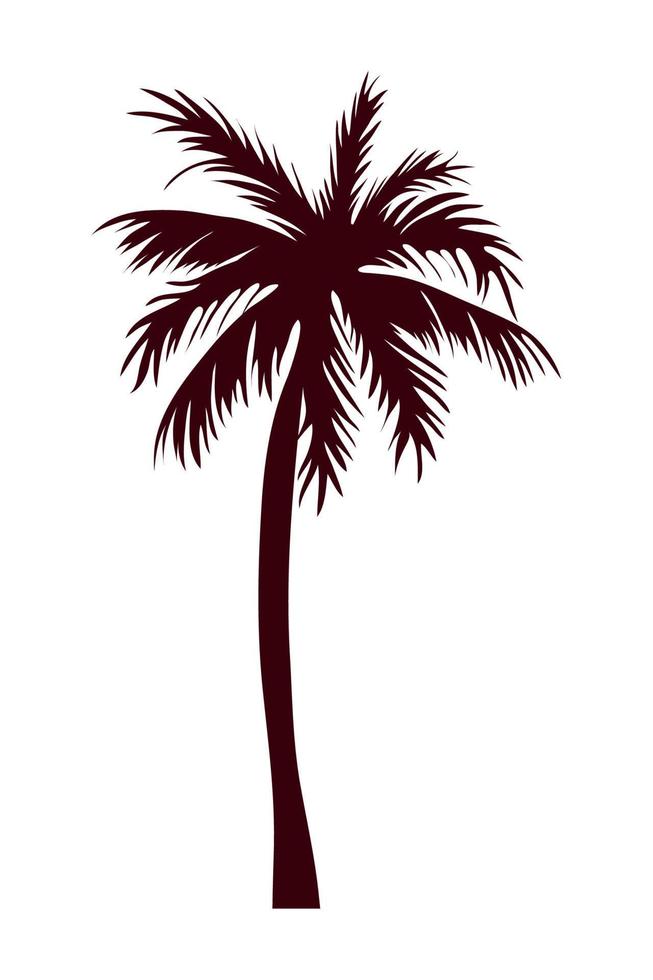 tree palm silhouette vector