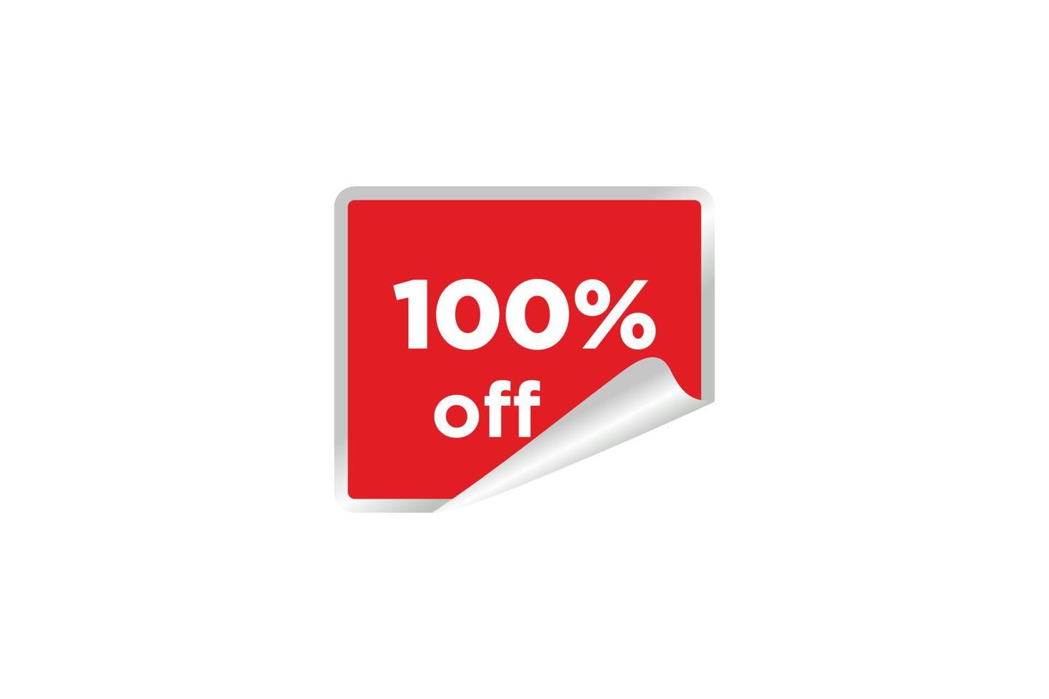 100 discount, Sales Vector badges for Labels, , Stickers, Banners, Tags, Web Stickers, New offer. Discount origami sign banner.