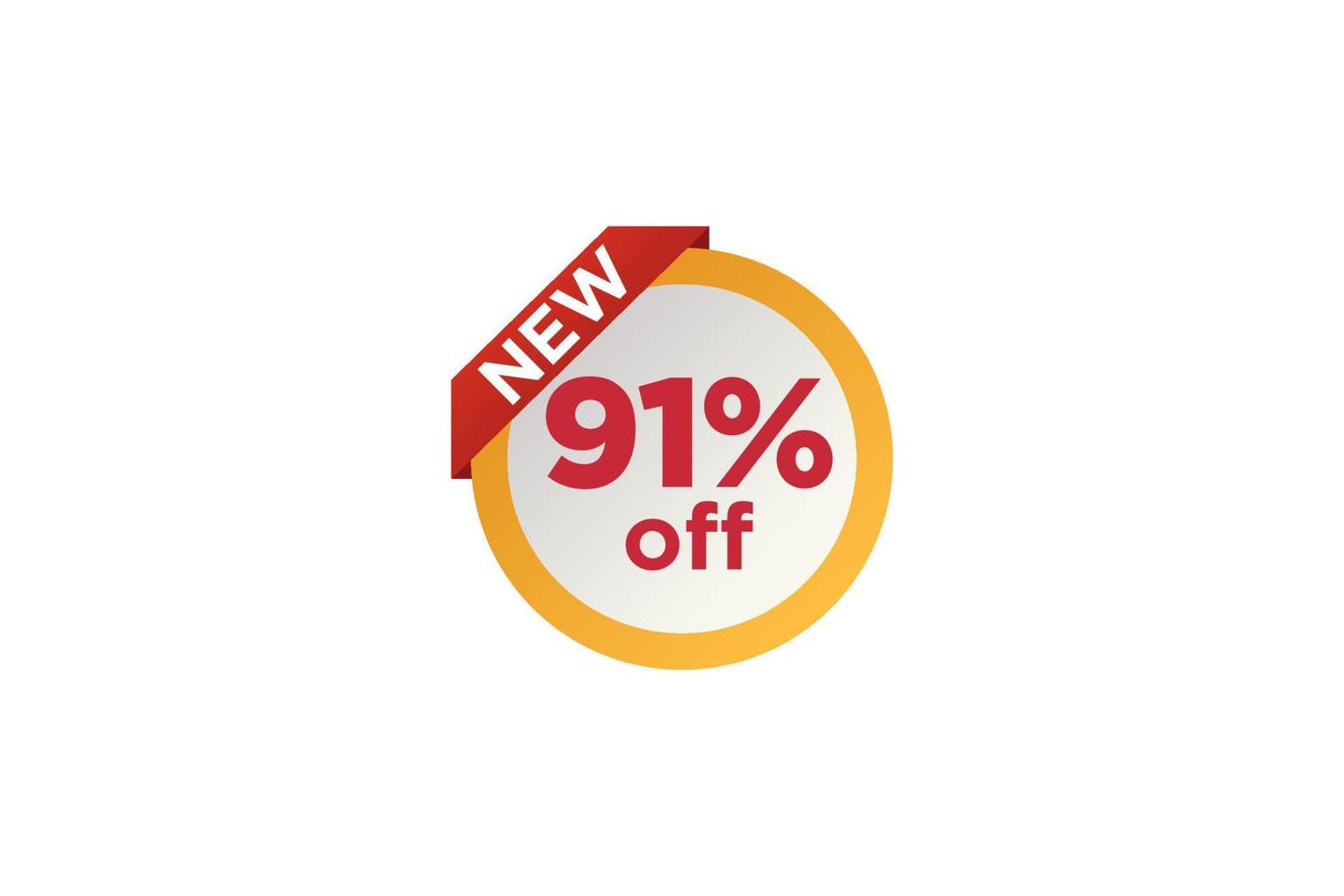 91 discount, Sales Vector badges for Labels, , Stickers, Banners, Tags, Web Stickers, New offer. Discount origami sign banner.