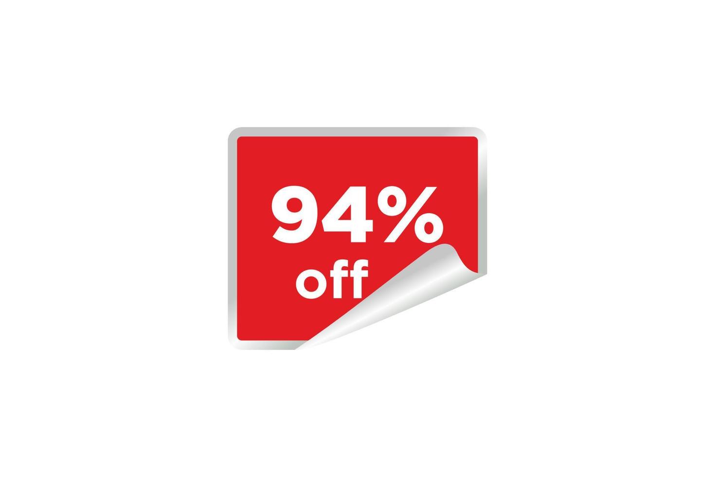 94 discount, Sales Vector badges for Labels, , Stickers, Banners, Tags, Web Stickers, New offer. Discount origami sign banner.