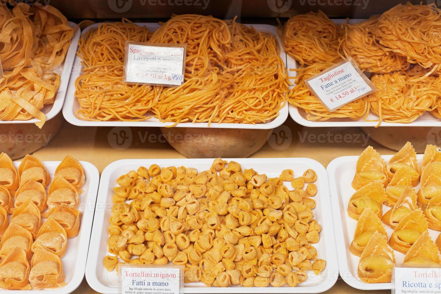 traditional fresh made local bolognese pasta photo