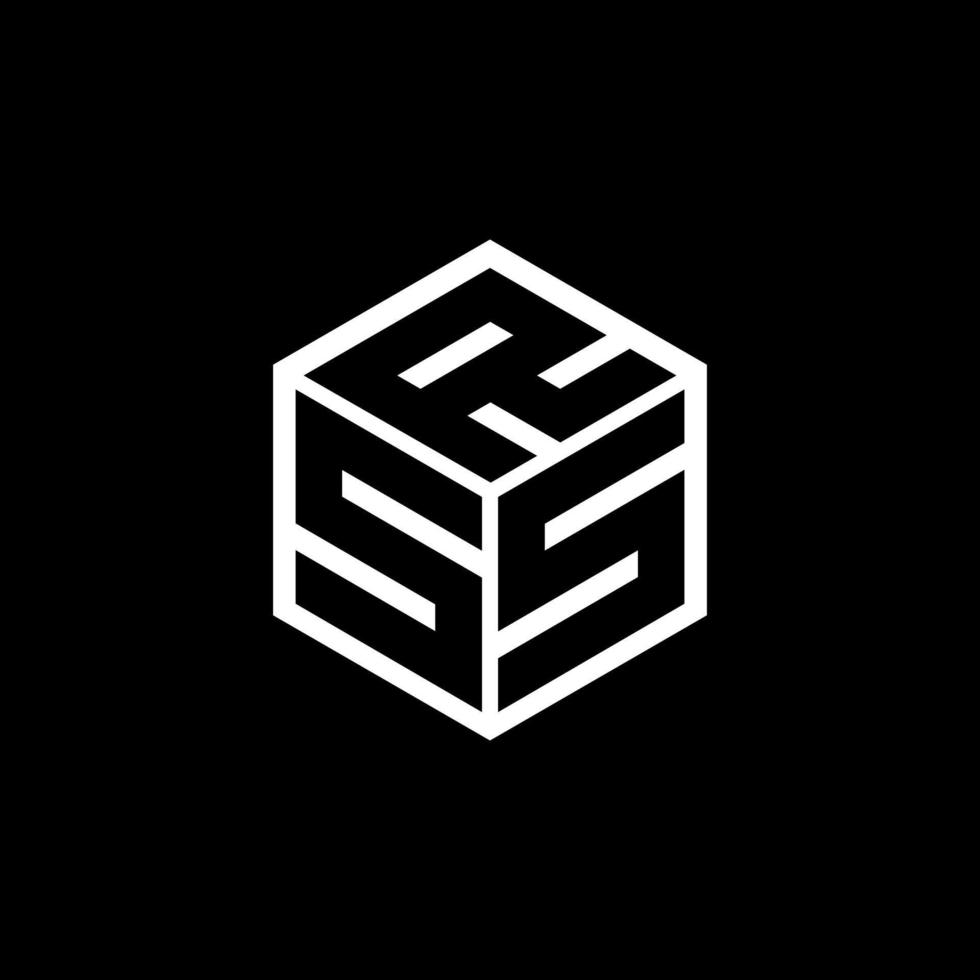 SSR letter logo design with black background in illustrator, cube logo, vector logo, modern alphabet font overlap style. calligraphy designs for logo, Poster, Invitation, etc.