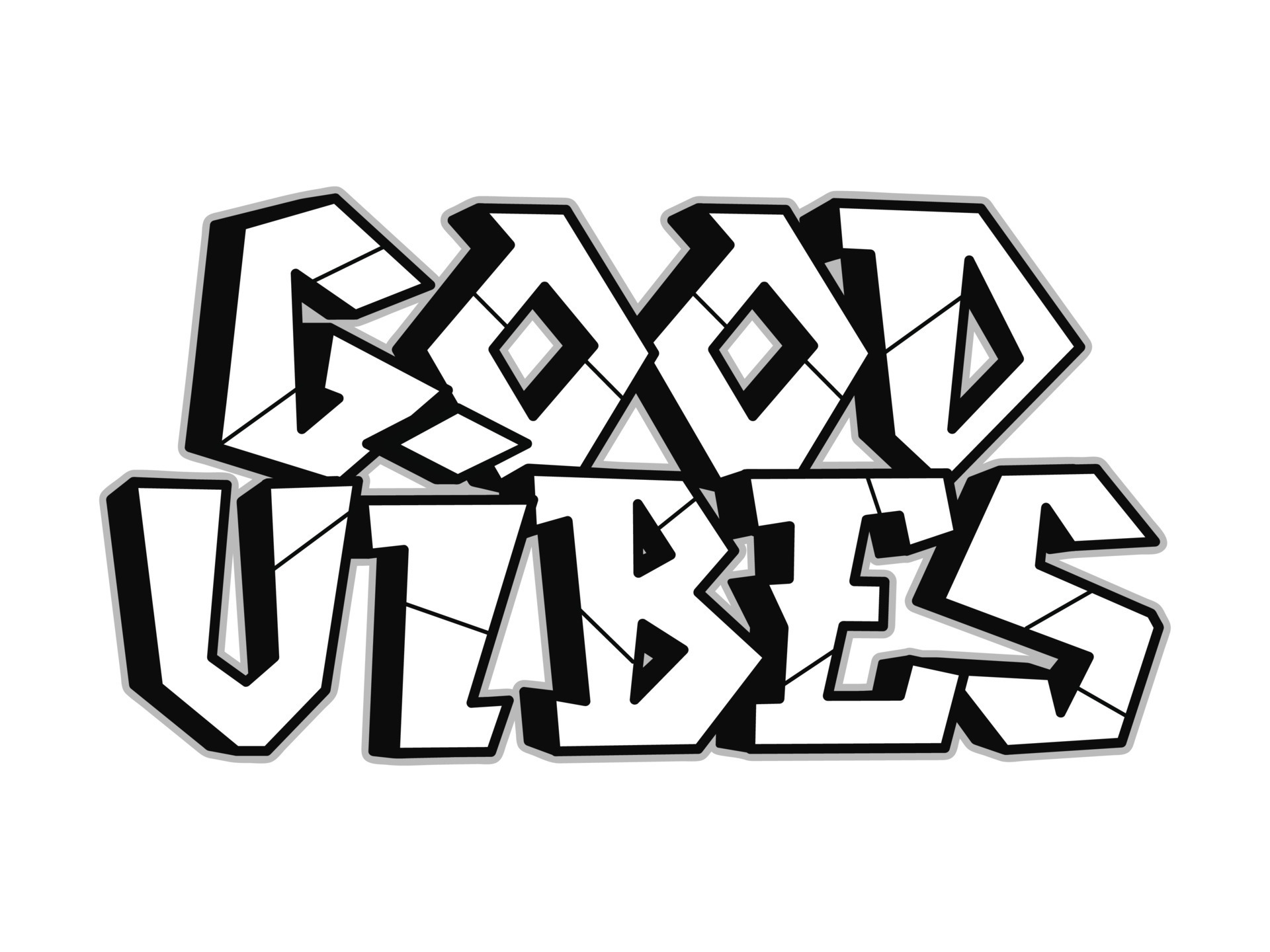 Good vibes word graffiti style  hand drawn doodle cartoon  logo illustration. Funny cool good vibes letters, fashion, graffiti style  print for t-shirt, poster concept 12022296 Vector Art at Vecteezy