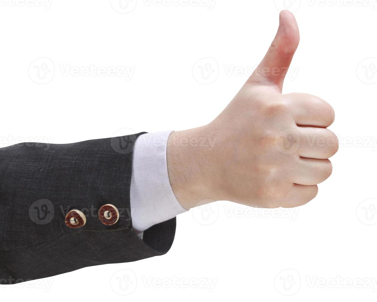 thumbs-up sign - hand gesture photo