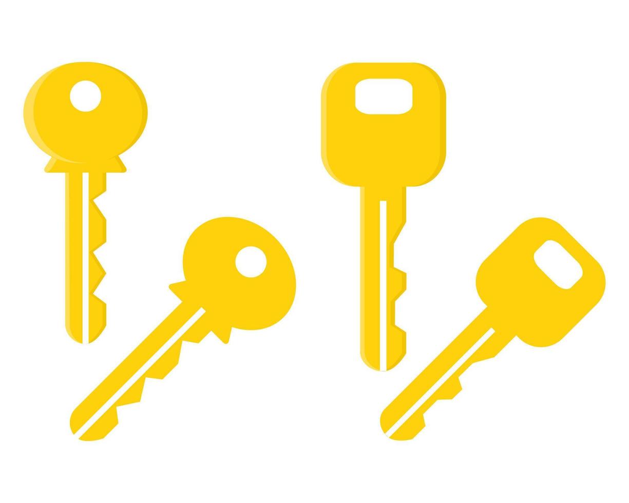 Key Icon in flat style vector