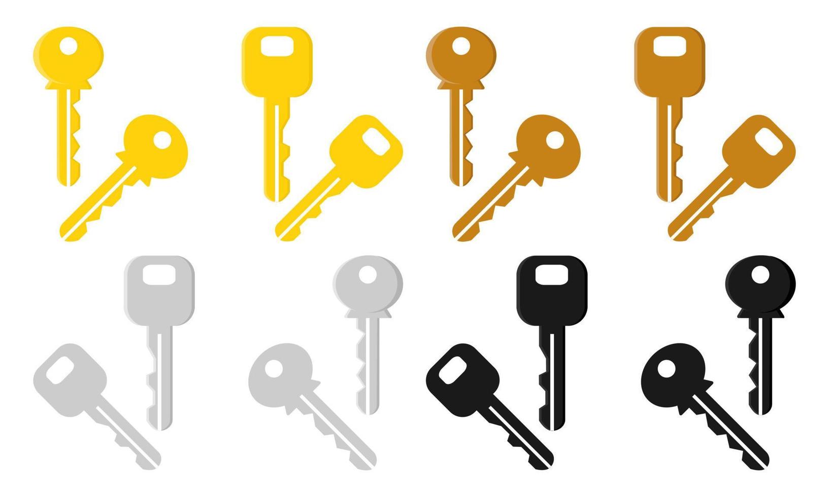 Key Icon in flat style vector