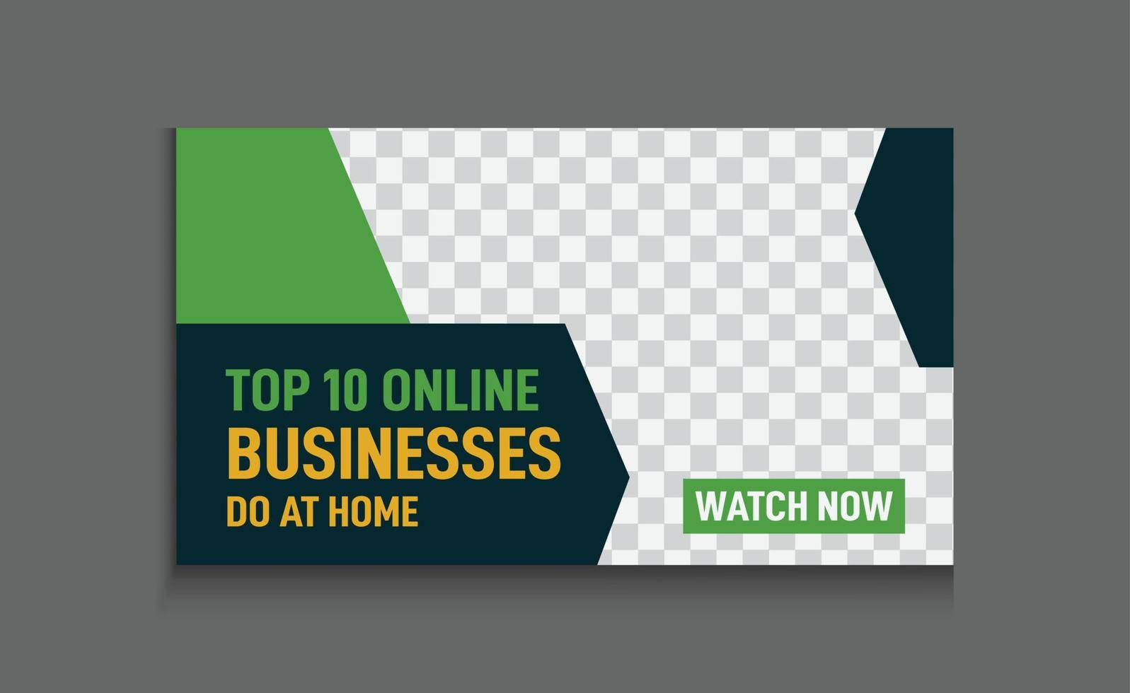 digital online business ideas youtube thumbnail, abstract video thumbnail with modern editable custom template banner design vector