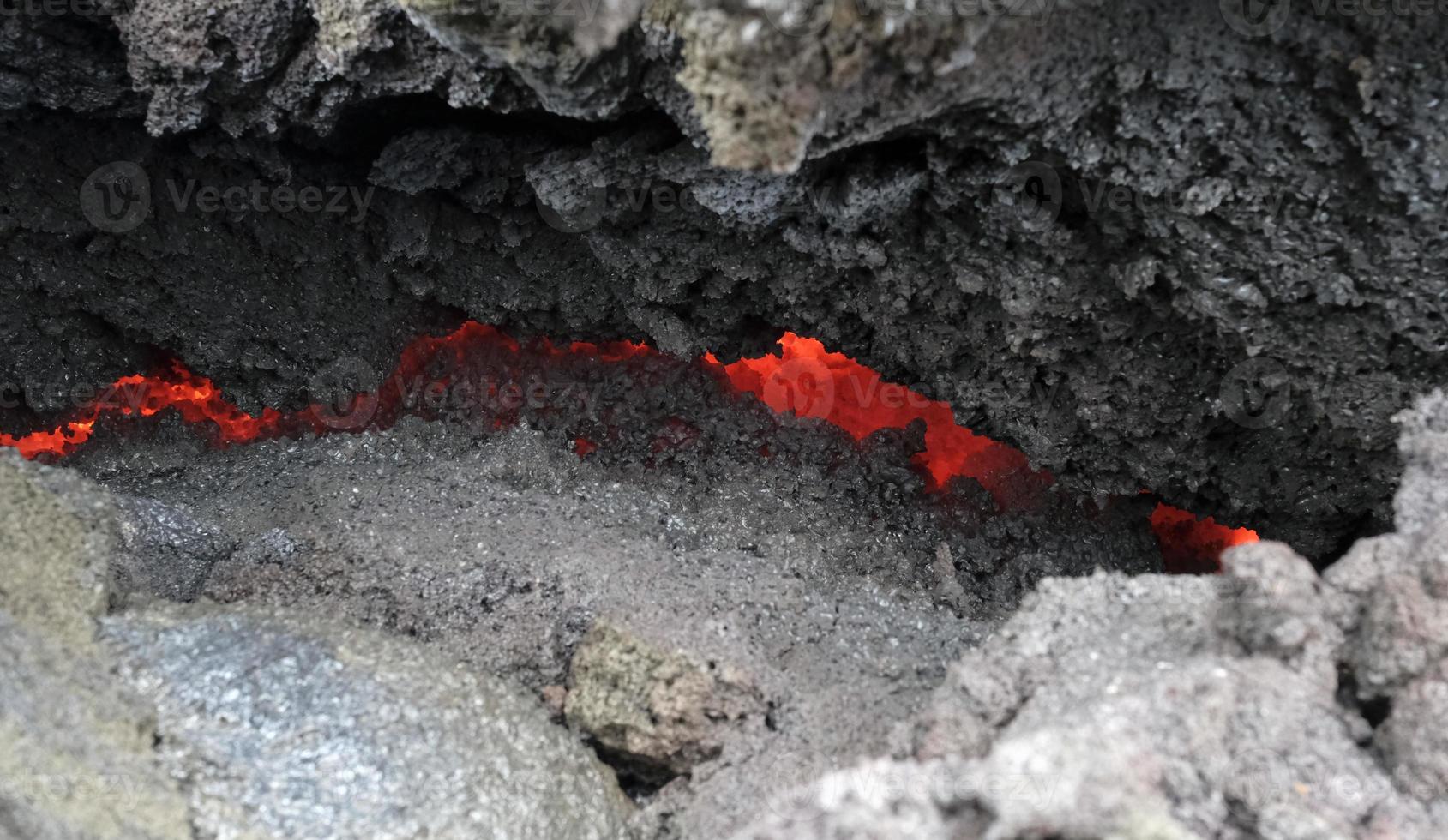 Glimpses of lava near Iceland's newest volcano, Geldingadalir photo