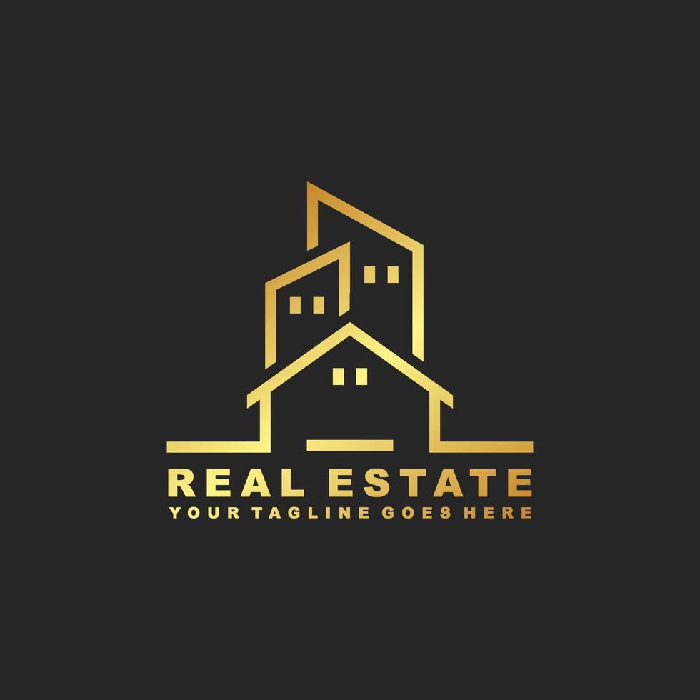 vector de diseño de logotipo de bienes raíces