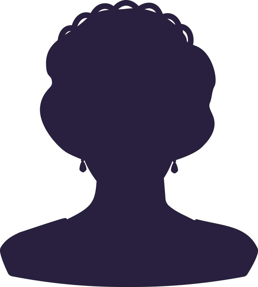 UK, London, 08.09.2022, black silhouette of Queen Elizabeth on white background. Death of the Queen of Great Britain. British symbol. Cartoon style. Vector illustration.