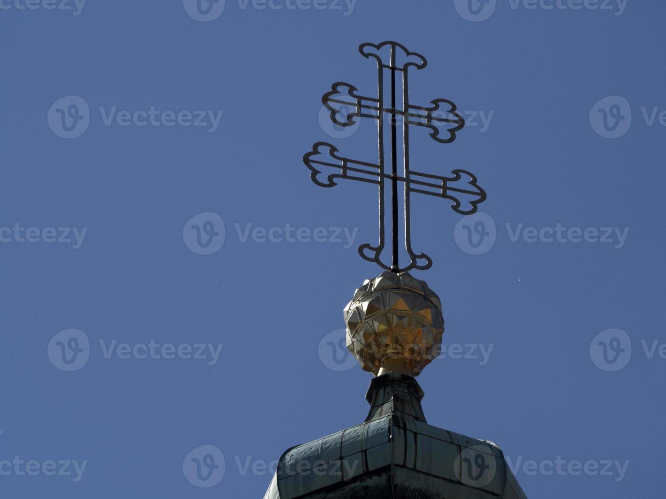 Graz Austria historical dome cathedral church detail of roof decoration photo