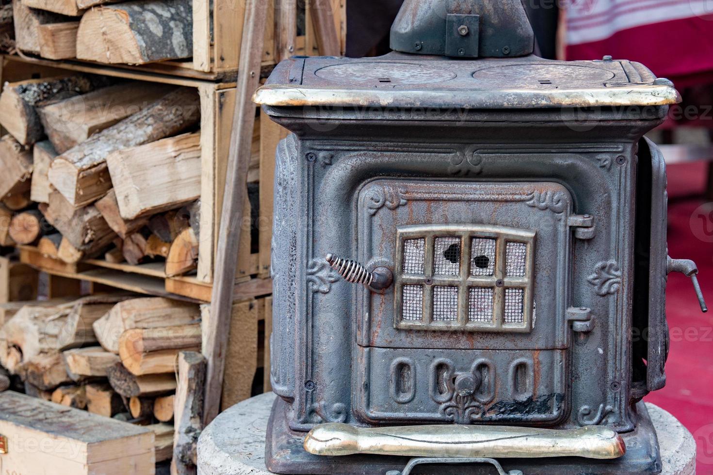 Old wood stove photo