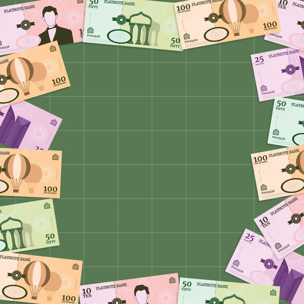 Monopoly Money Board Game Real Background vector