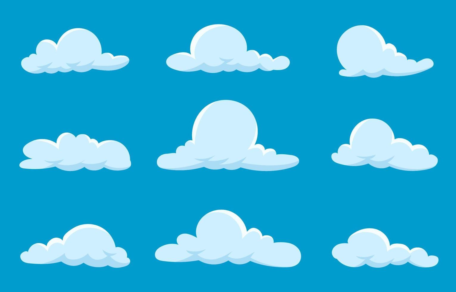 colección de conjunto de iconos de nube vector