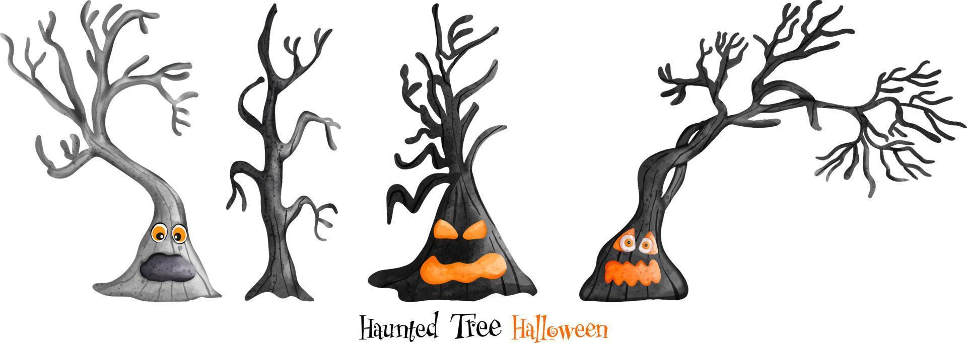 Happy Halloween. Halloween Haunted Tree. Halloween element. Halloween decoration vector