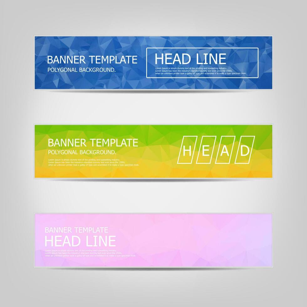 polygonal banners background. vector