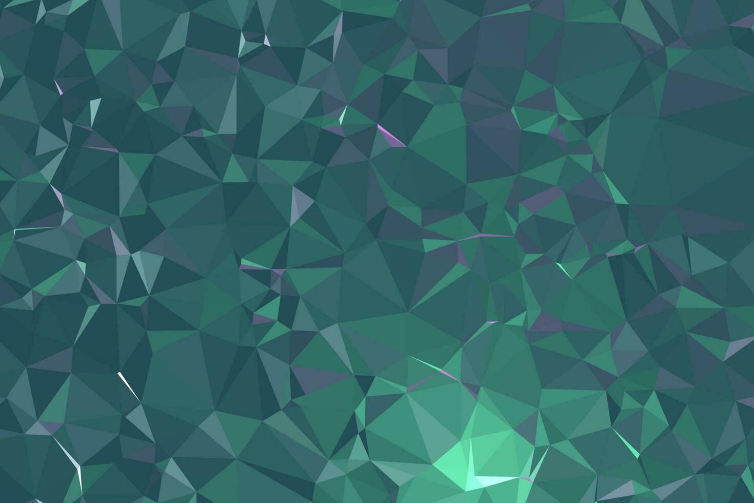 fondo de espacio poligonal verde abstracto. molécula de fondo poligonal geométrico y comunicación. concepto de ciencia, química, biología, medicina, tecnología. vector