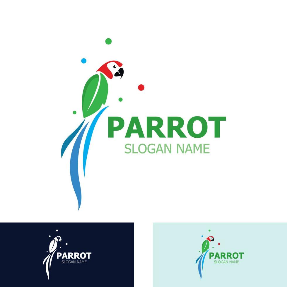 Parrot Logo design, themes animal creative template vector