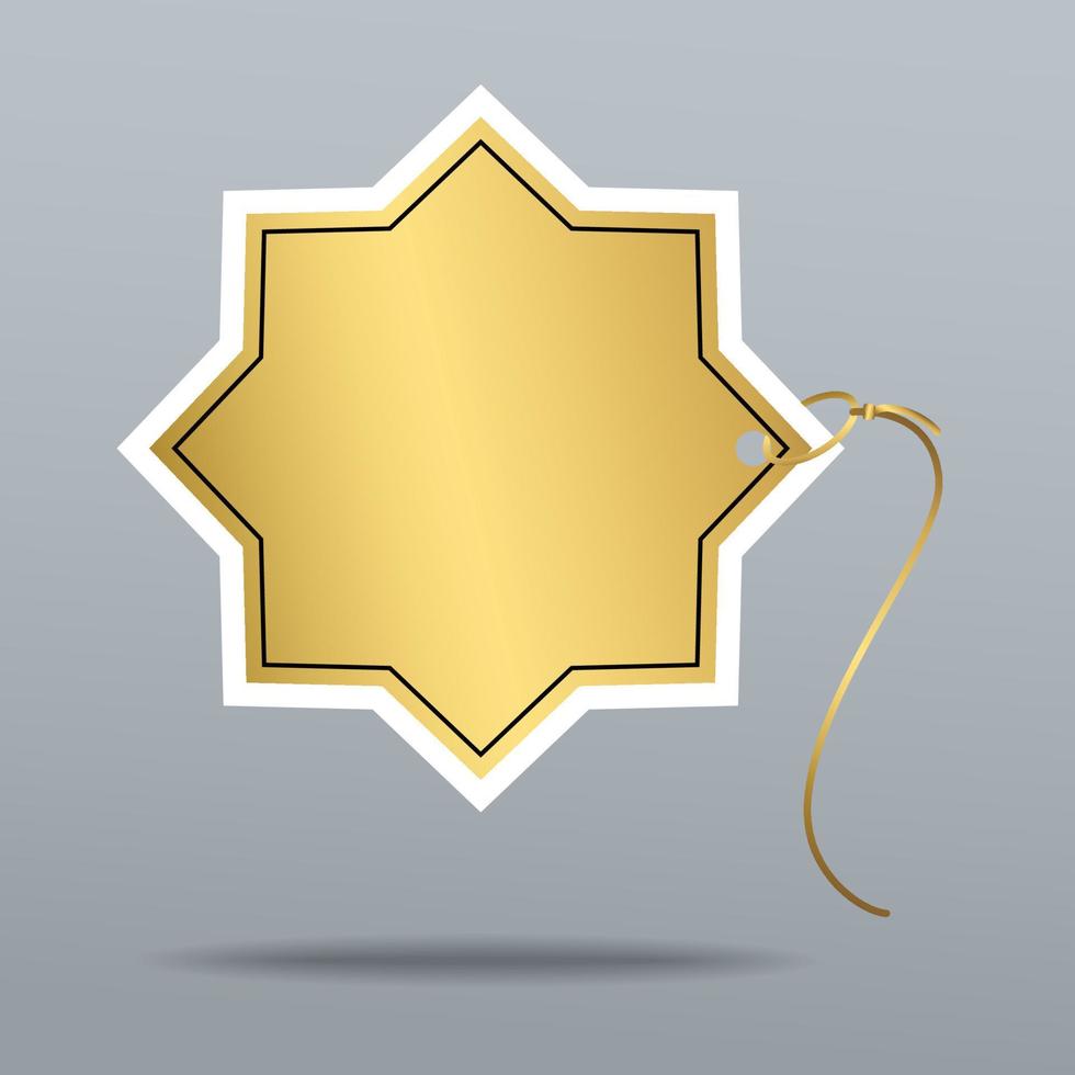 pegatina de oro la etiqueta adhesiva dorada contiene un eslogan de calidad número uno. maquetas doradas vector