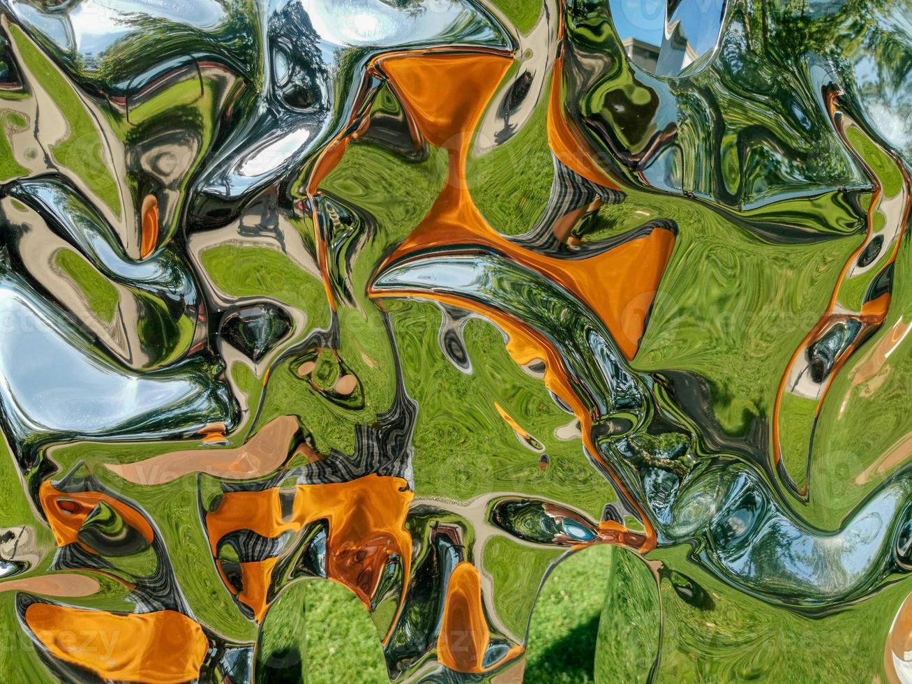 Metallic liquid reflection background photo