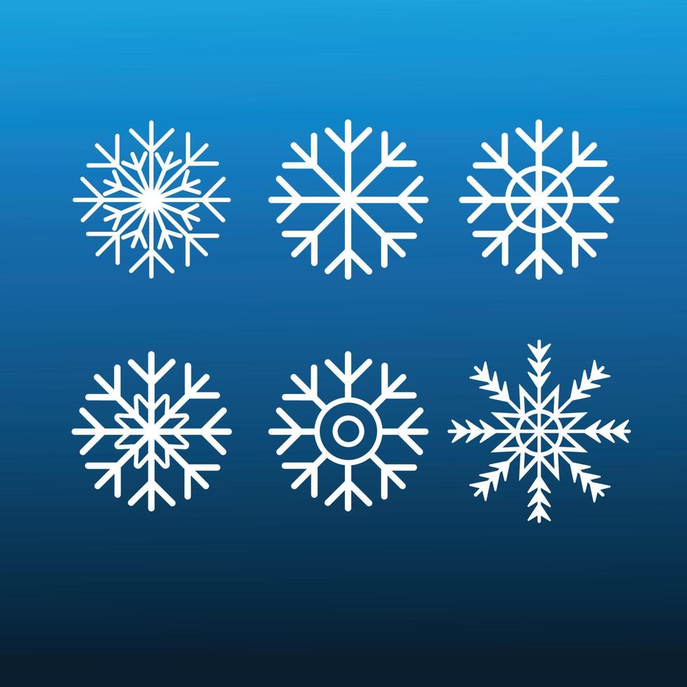 set of Snow flakes choices vector