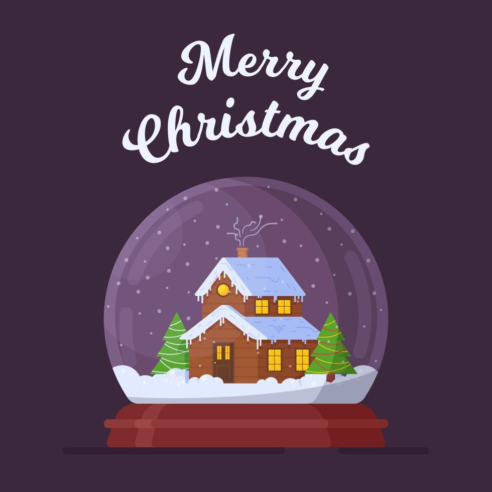 ilustración vectorial de feliz navidad. postal para año nuevo o navidad. vector