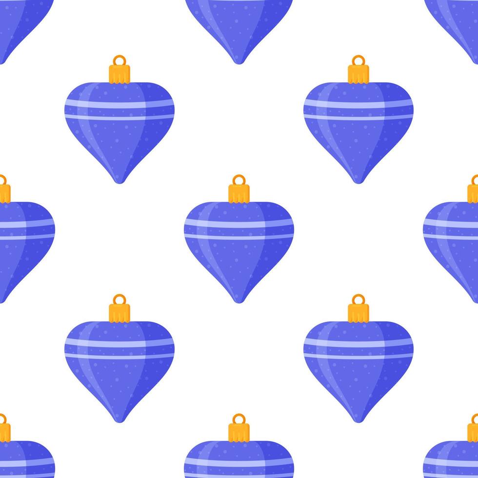 Vector illustration of christmas toys pattern. Seamless blue balloon pattern.