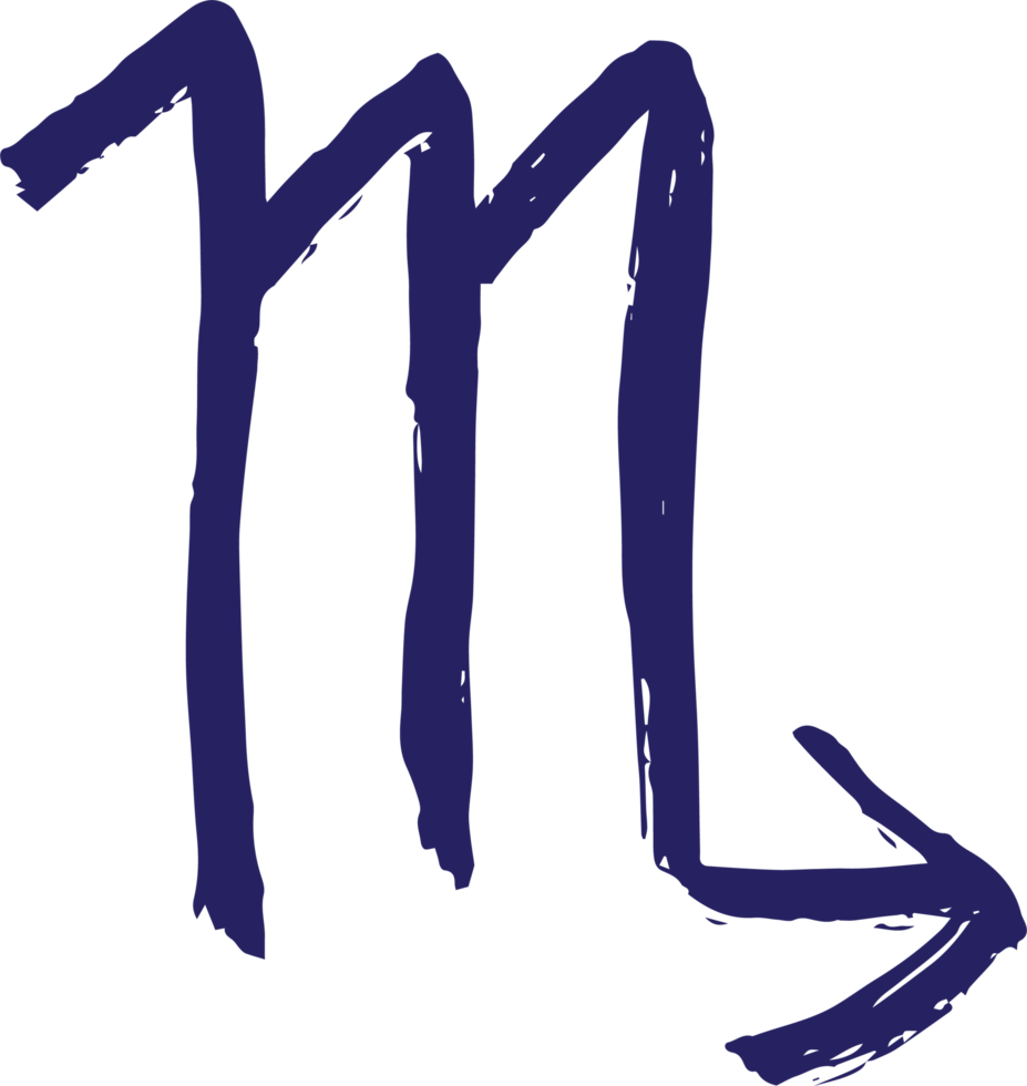 scorpion pour symbole horoscope dans un style de ligne minimaliste png