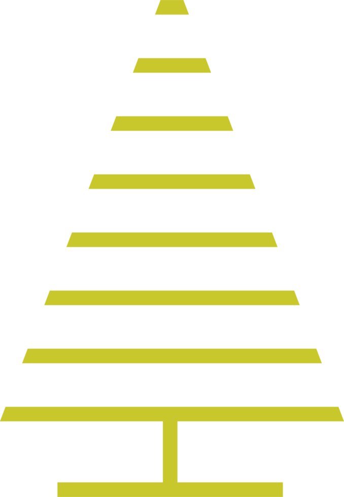 conception d'icône de fine ligne de pin. illustration d'arbre simple en couleur verte png