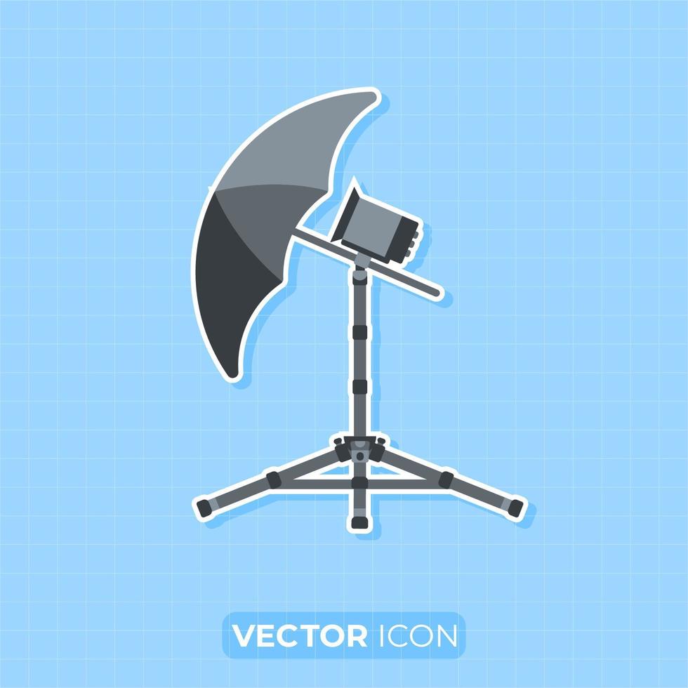 Studio lighting icon, Flat design element. vector