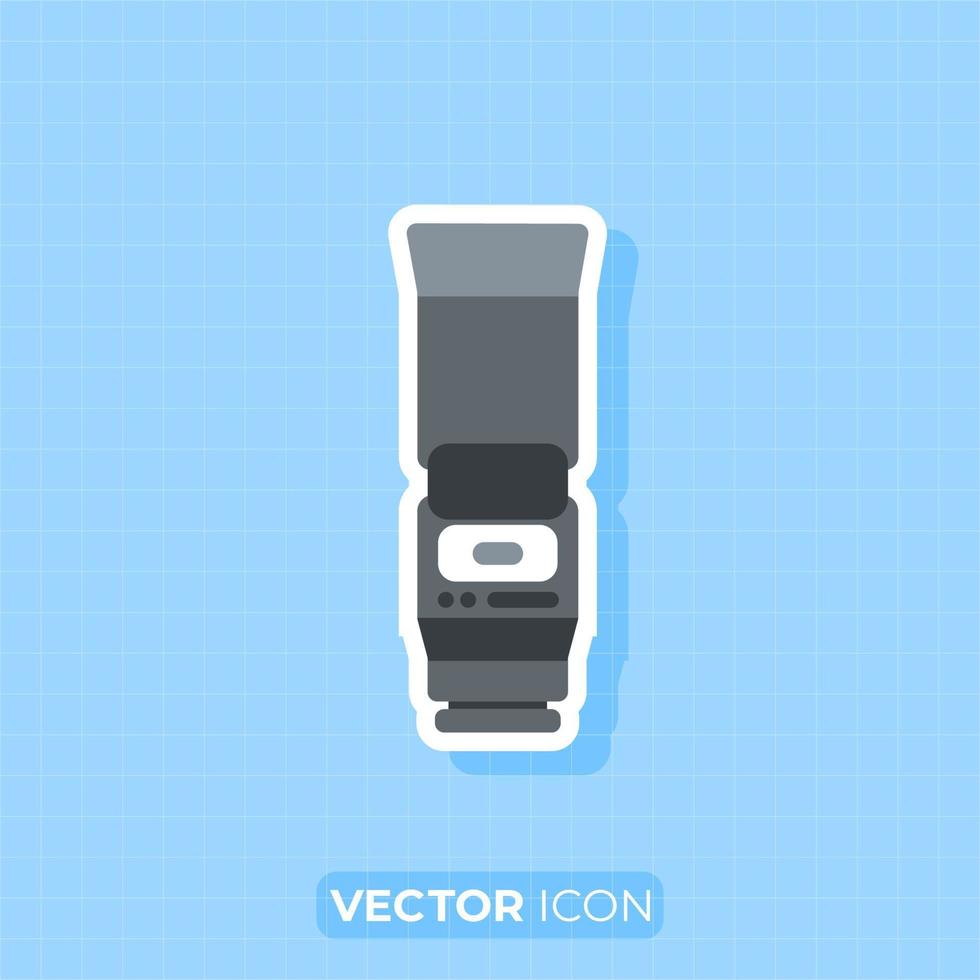 icono de flash de cámara, elemento de diseño plano. vector