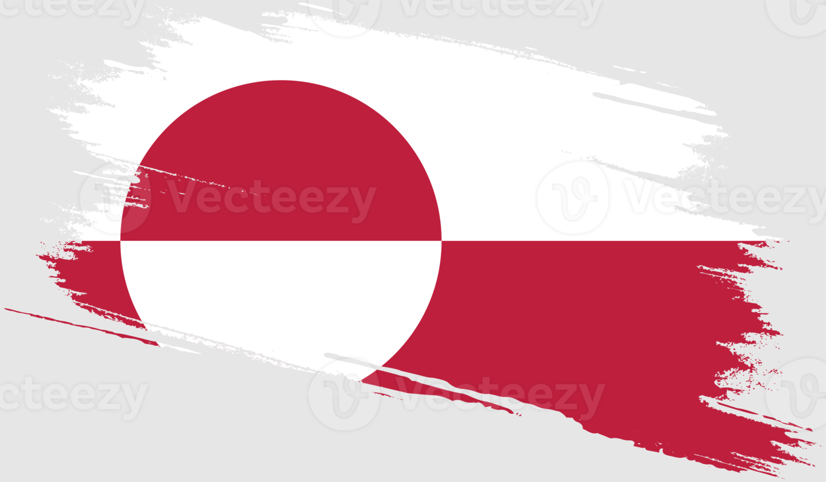 Greenland flag with grunge texture png