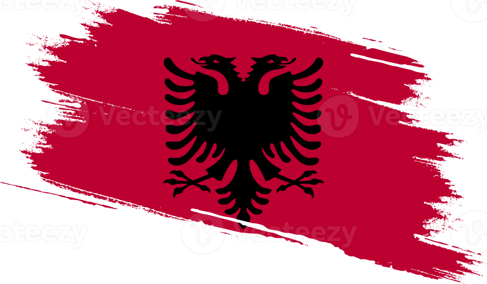 Albania flag with grunge texture png