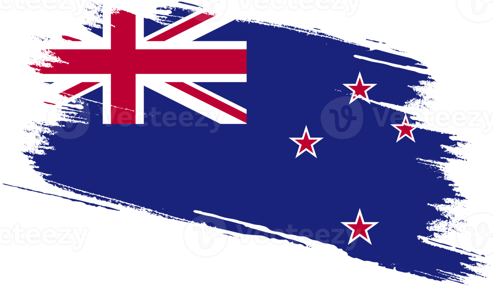 New Zealand flag with grunge texture png